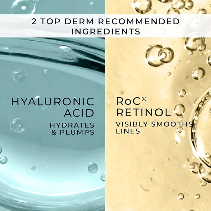 RoC Retinol Correxion Max Daily Hydration Anti-Aging Face Moisturizer with Hyaluronic Acid, Oil Free Skin Care Cream for Fine Lines, Dark Spots, Post-Acne Scars, Retinol Moisturizer, 1.7 Ounces-GlimoraGlow