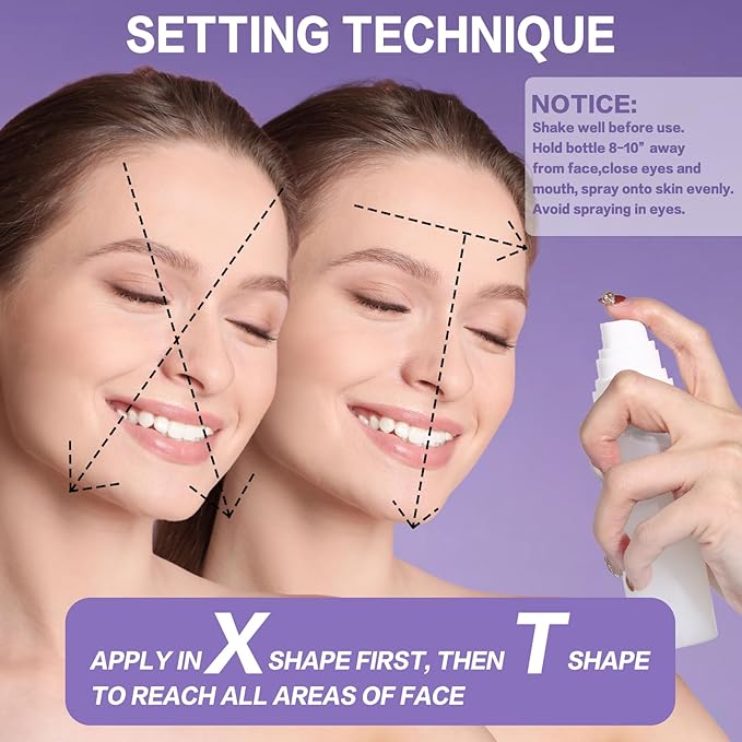 UCANBE Dewy Setting Spray for Makeup, Long Lasting Hydrating Make Up Finishing Spray for Face, Micro-Fine Mist Fixing Spray for Dewy Glow Finish, Lightweight & Waterproof for up to 16 Hours Wear-GlimoraGlow