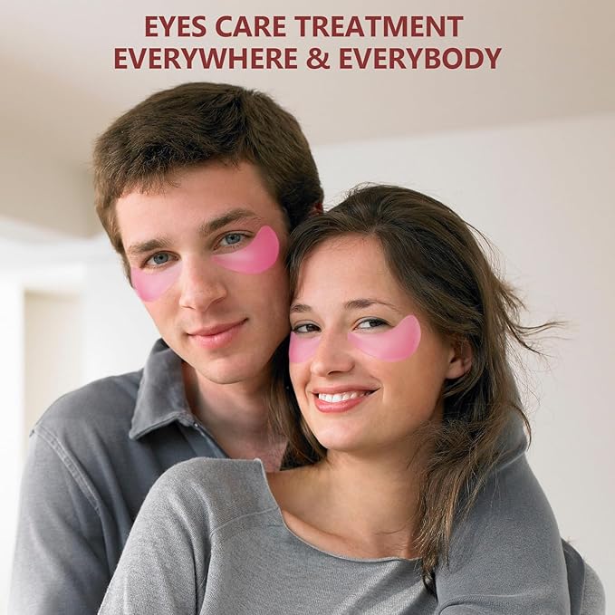 2 Packs 60 Pcs Under Eye Patches, 24K Gold+Pink, 30 Pairs Women Undereye Mask for Puffy Eyes Dark Circles Treatment, Men Collagen Gel Pads Hydrating for Eye Bags Puffiness Wrinkle, Beauty Skin Care-GlimoraGlow