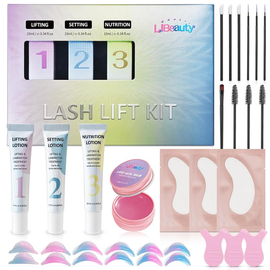 Libeauty Tube Design Lash Lift Kit with Glue Balm, Brow Lamination Kit, Easy to Apply for Salon and Beginner-GlimoraGlow