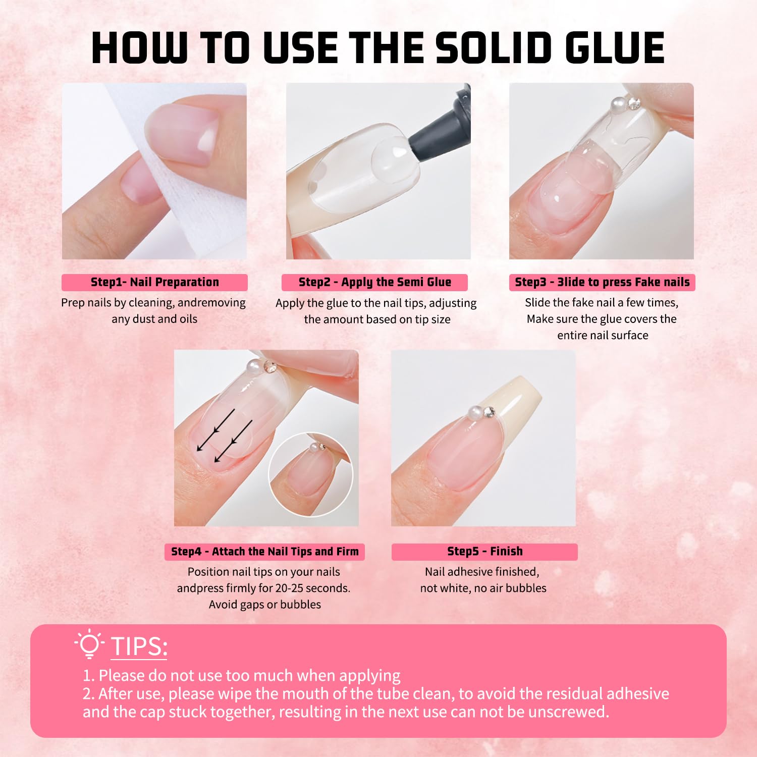 15g Semi Solid Nail Glue with 15g Remover for Press On Nails Tips Gel Nail Glue No Need for UV Lamp Quick Drying a Long Lasting Fake Acrylic Nail-GlimoraGlow