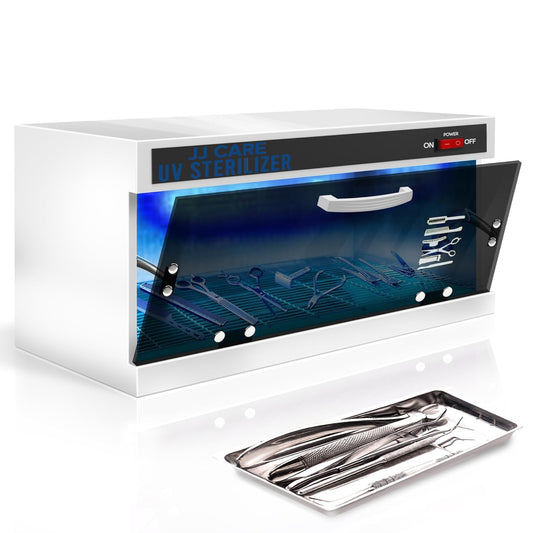 JJ CARE UV Sanitizer Cabinet – 8L Capacity, Manual Timer, Professional Tabletop UV Sanitizer Cabinet for Salon, Spa, Office & Home Use, 99% Sanitization Efficiency-GlimoraGlow