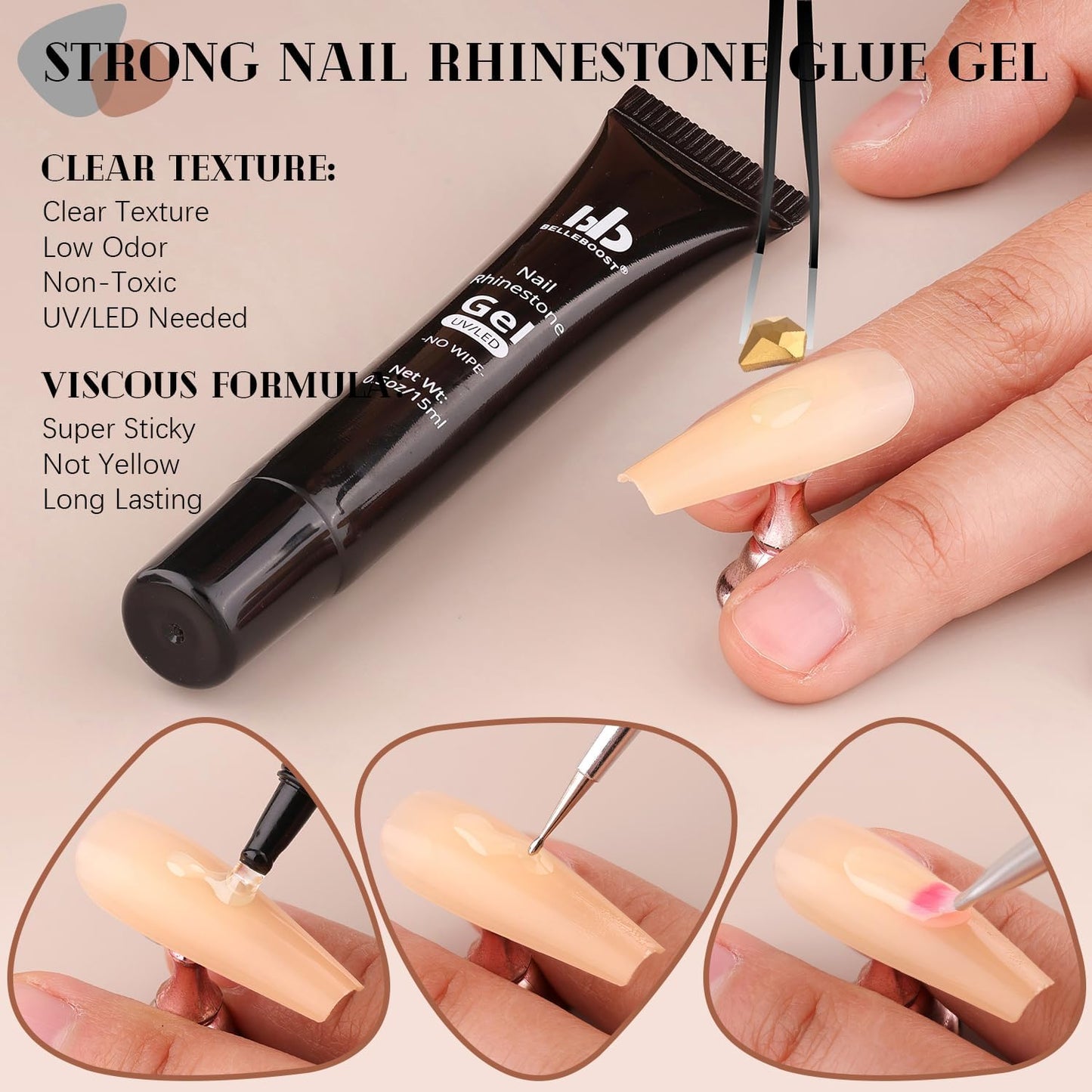 2060Pcs Mineral Gold Glass Nail Rhinestones 60Pcs Multi Shapes Flatback Nail Gems + 2000Pcs 1.5-4mm Round Crystal with Rhinestones Glue Gel, Manicure Nail Charms Diamond Gemstones for Nail Art-GlimoraGlow