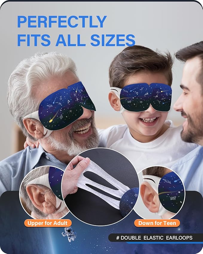 21 Packs Double Earloops Steam Eye Masks for Dry Eyes, Graphene Warm Eye Mask, Heated Eye Mask Reduce Puffiness & Dark Circles, Soothe Tired Eyes for Travel Essentials, Party Favors, Lavender-GlimoraGlow