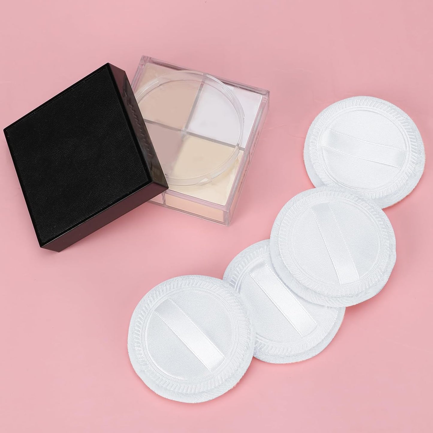 12 Pieces Powder Puffs Cotton Makeup Pads Soft Face Compact Puffs for Loose Setting Pressed Powder, 2.36 Inch (White)-GlimoraGlow