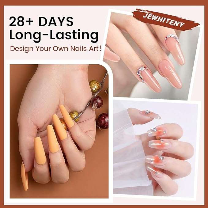 JEWHITENY 14 pcs Poly Gel Nail Extension Kit With Drill Machine U V Nail Light ALL In One Polygel Starter Kit-GlimoraGlow