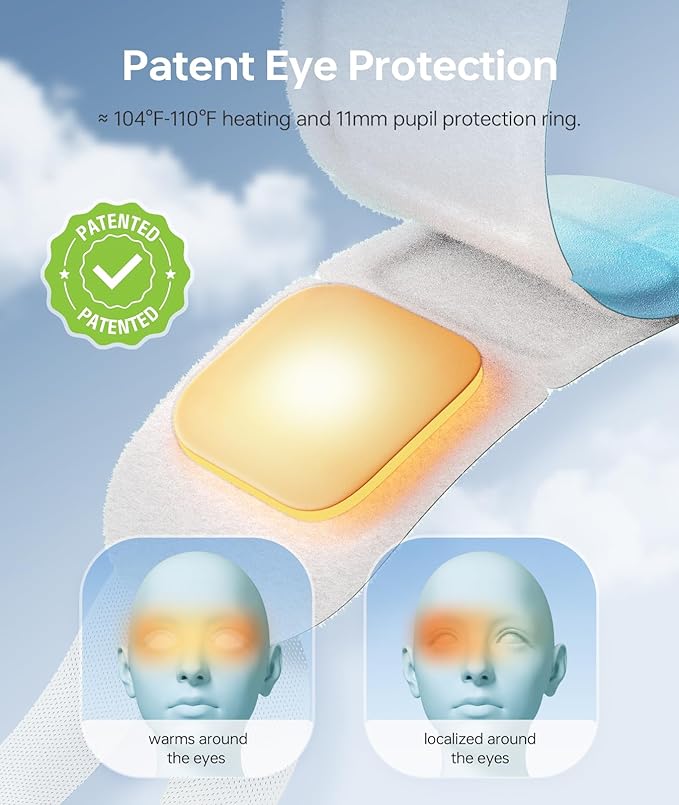 Hyaluronic Acid Self Heating Warm Compress for Eyes, Heated Eye Mask for Fast Relief of Dry Eyes, 14 Pack Steam Eye Mask, Moisturizing & Highly Effective Steam Eye Mask-GlimoraGlow