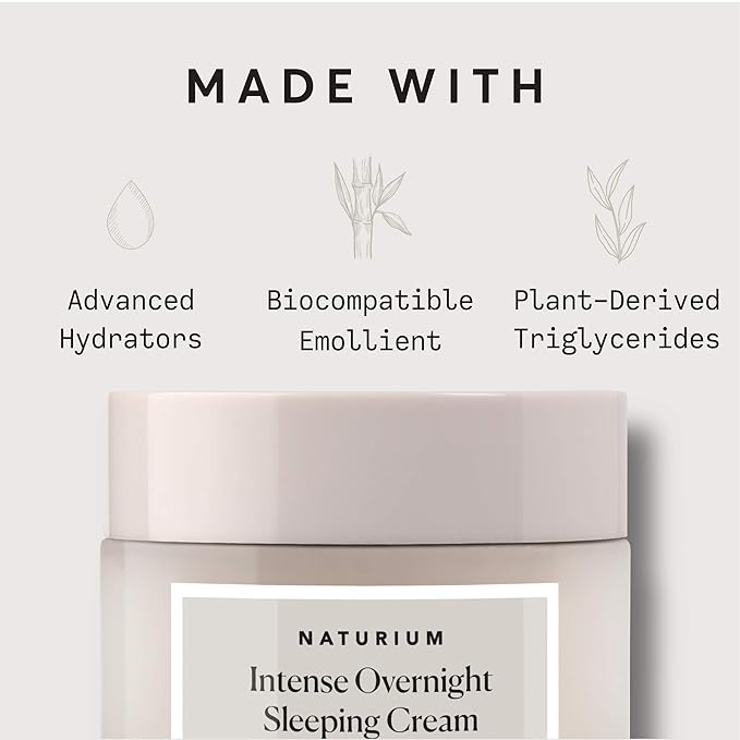 Naturium Intense Overnight Sleeping Cream, Hydrating & Anti-Aging Face Moisturizer, 1.7 oz-GlimoraGlow