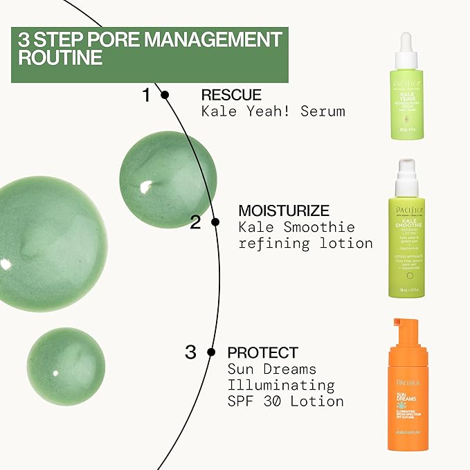 Pacifica Kale Yeah! Redness Rehab Serum – Niacinamide & Super Greens Face Serum to Calm Redness, Minimize Pores & Oil, Soothing Anti-Redness for Oily/Combination Skin Vegan Dermatologist Tested-GlimoraGlow