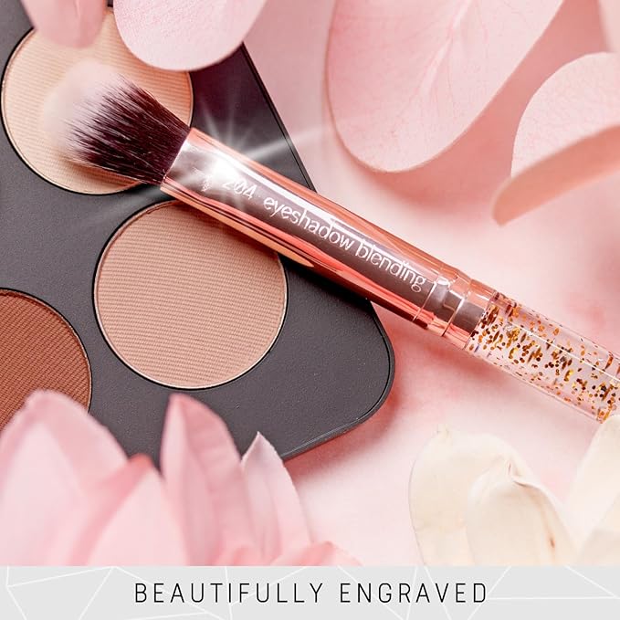 Niré Beauty 15piece Award Winning Glitter Makeup Brushes: Cute Makeup Brushes Set with Case, Beauty Blender, Cleaner, Guide, Gift Box-GlimoraGlow