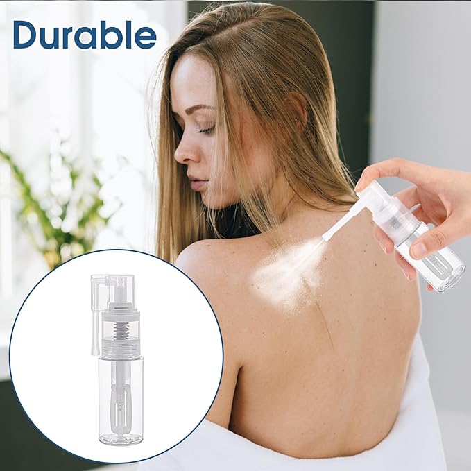 2 Pcs Empty Powder Spray Bottle, Cake Glitter Spray Bottle, Makeup Powder Spray Bottle, Barber Spray Bottle, Dry Powder Spray Bottle for Makeup Powder, Dusting, Glitter, Dry Cleaning Powder, Crafts-GlimoraGlow