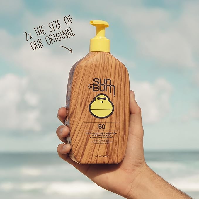 Sun Bum Original SPF 50 Sunscreen Body Lotion - Broad Spectrum Moisturizing Sunscreen with Vitamin E - Hawaii 104 Act Compliant (Made Without Octinoxate & Oxybenzone) - 16 oz-GlimoraGlow