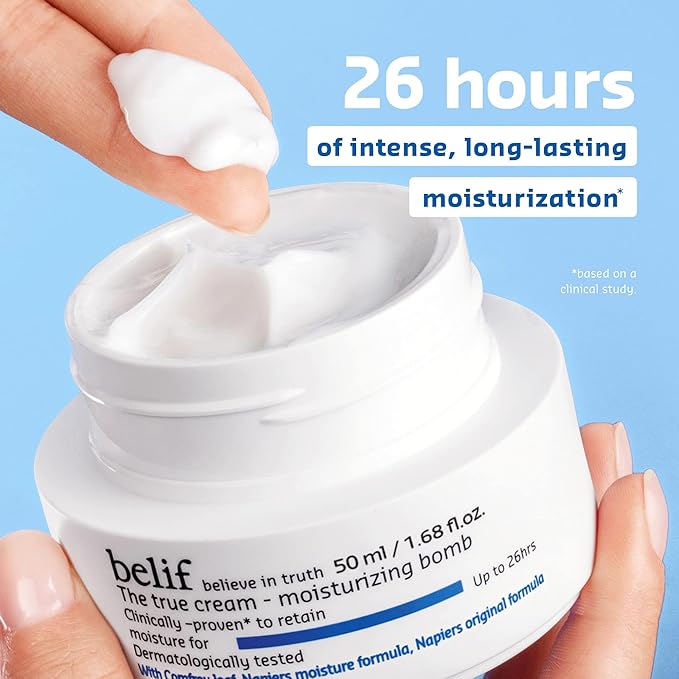 belif The True Cream Moisturizing Bomb with Oak Husk and Vitamin B | Moisturizer | Good for Dry Skin, Dryness Dullness, and Uneven Texture |For Normal, Dry Skin Types-GlimoraGlow
