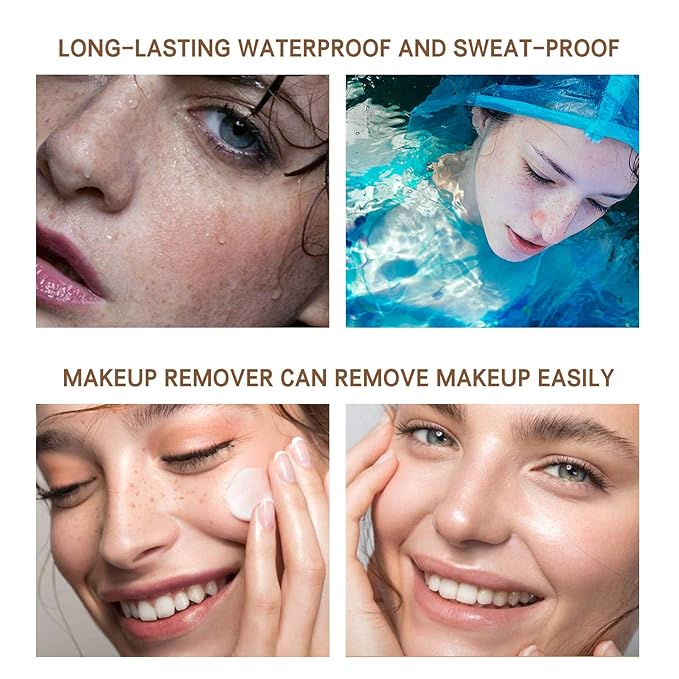 2 Pcs Freckle Pen Set, Natural Lifelike Fake Freckles Makeup Pen Magic Brown Color Freckles Makeup Tool Long-Lasting Waterproof Dot Spot Pen for Effortless Sunkissed Makeup (Dark Brown)-GlimoraGlow