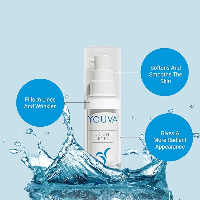 Hyaluronic Acid Anti-Aging Eye Cream - 15ml | Under Eye Cream | Marine Extracts | Bearberry and Licorice Root for Dark Circles | Eye Cream | Wrinkles and Reduce Puffiness | Fragrance-Free-GlimoraGlow