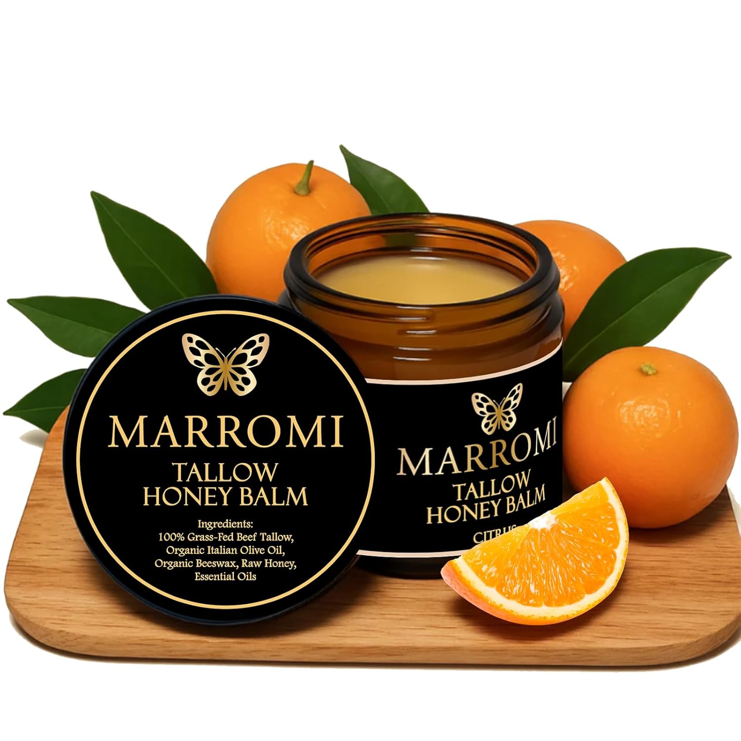 Marromi Beef Tallow for Skin, Tallow Honey Balm, Organic Grass-Fed Beef Tallow Balm with Raw Honey, Natural Soothing Moisturizing (1Pc, 2ounce)-GlimoraGlow