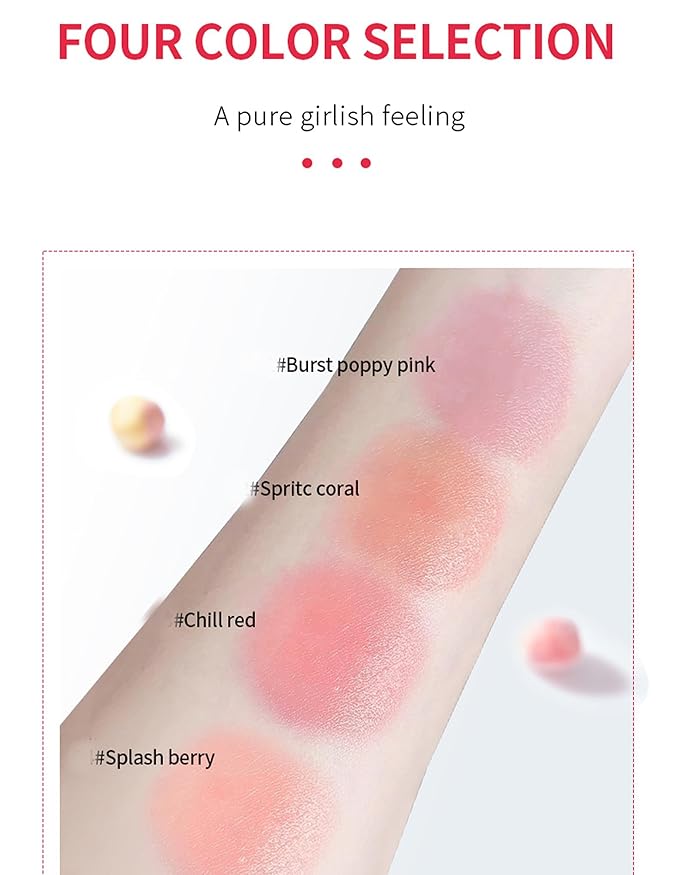 Jelly Blush Stick, Water Jelly Tint Makeup, Sheer Lip & Cheek Tint Stain - Buildable Lightweight Finish, Moisturizing Waterproof Long Lasting Water Tint Lip Stain Makeup-GlimoraGlow