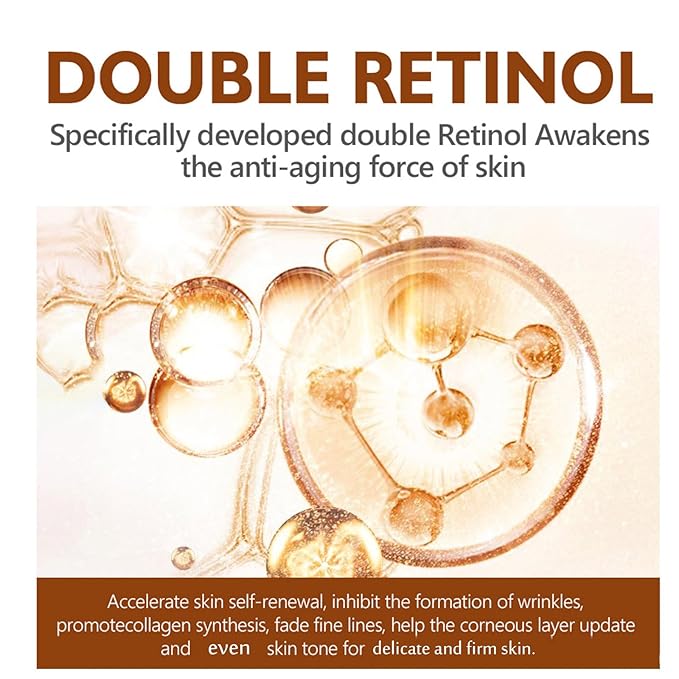 Retinol Eye Serum Anti Aging Under Eye Cream Visibly Reduces Wrinkles Fine Lines in 4-8 Weeks - Tightening Firming with Double Retinol 30ml-GlimoraGlow