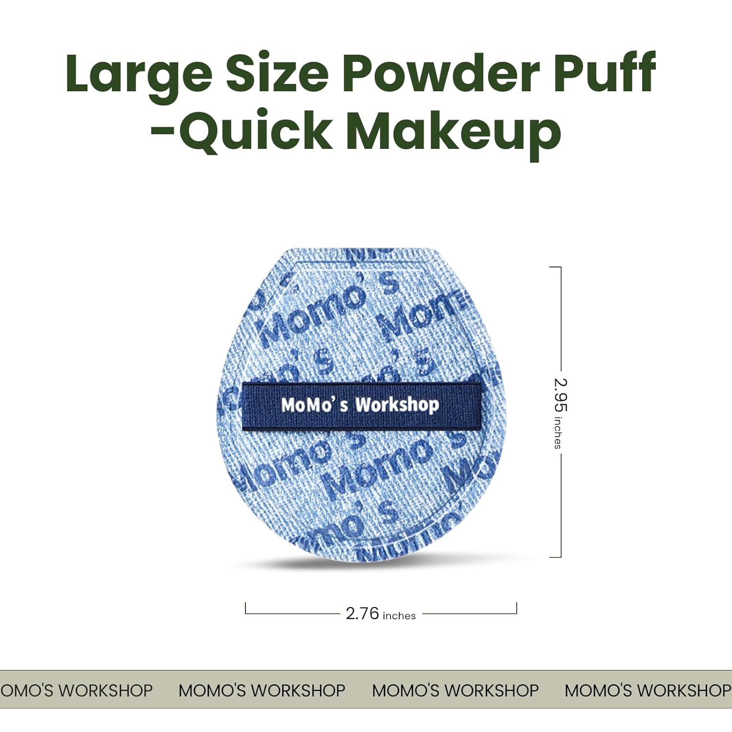 Momo's Workshop Makeup Sponge for Foundation, Soft Makeup Blending Puff Reusable, Foundation Puff for Natural Finish & Long-lasting 1PCS Blue-GlimoraGlow