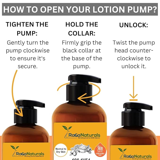 RaGaNaturals Natural Mango Shea Butter Lotion - Tropical Lotion with Vitamin E, B5, Argan & Avocado Oil - Refreshing, Hydrating & Nourishing Moisturizer - Vegan, Cruelty-Free & Paraben Free - 8 Oz-GlimoraGlow