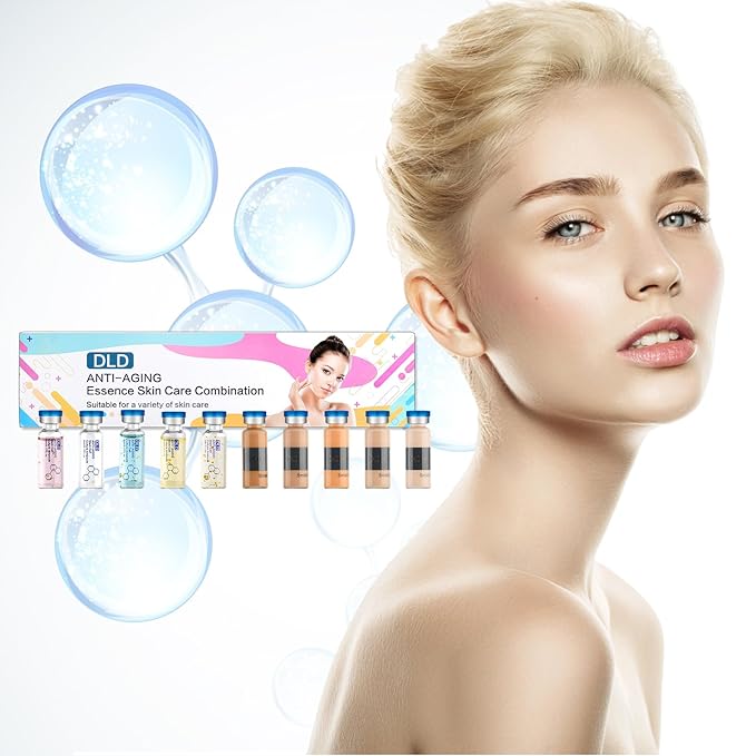 BB Facial Glow Starter Kit Facial Pigment Serum Treatment Kit,Anti-Aging Serum Pigments Set for Micro-needling Skin Treatment 10 Vials 5ml Hyaluronic Acid Ampoule foundation Essence Skin-GlimoraGlow