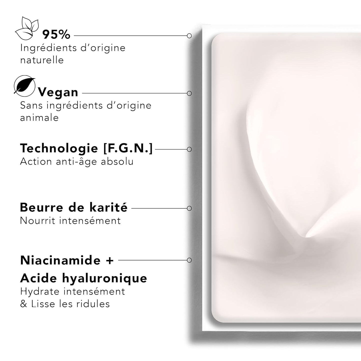 Lierac The Voluptuous Face Cream - Wrinkle-Minimizing Face Moisturizer Cream for Woman, Fine Lines, Hydrating, Corrects All the Signs of Aging with Niacinamide & Hyaluronic Acid, Sensitive Skin - 50ml-GlimoraGlow