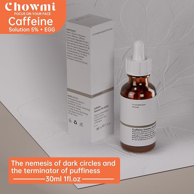 The Caffeine Solution 5% + EGCG，Reduces Appearance of Eye Contour Pigmentation and Puffiness，Under Eye Serum (30ml) Caffeine For Face Moisturizing Serum (1)-GlimoraGlow