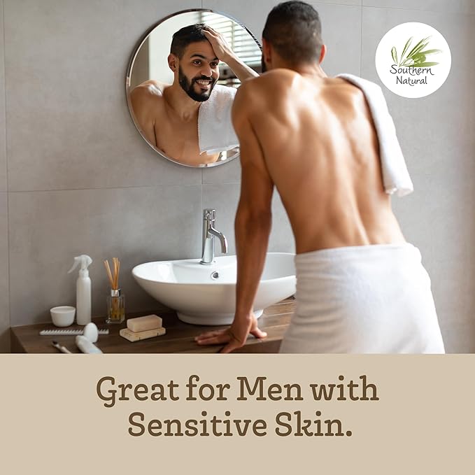 Southern Natural Goat Milk Soap Bar (Variety 3 Pack) Dead Sea Mud & Charcoal, Patchouli, Eucalyptus Grove - For Dry Sensitive Skin. Great For Face and Body.(Each Bar 4-4.5 oz)-GlimoraGlow