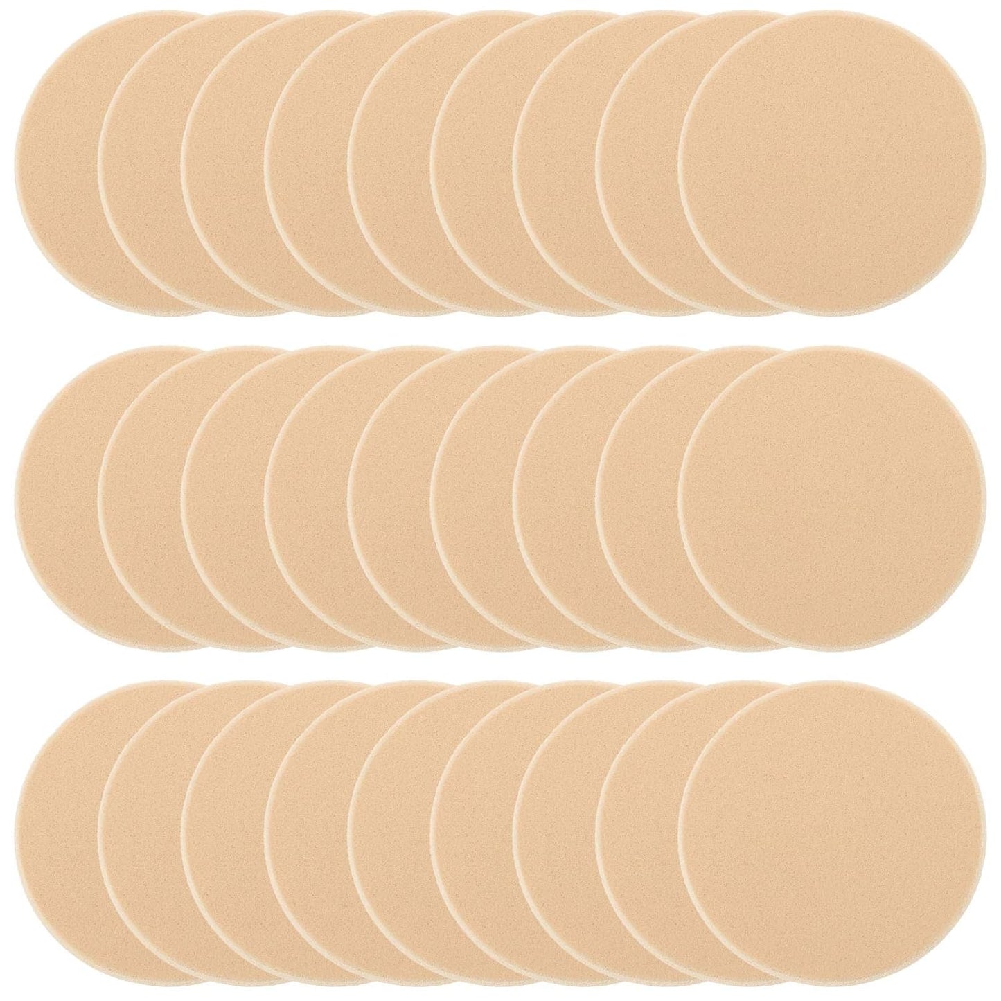 25 Pcs Women's Round Soft Makeup Beauty Eye Face Foundation Blender Facial Smooth Powder Puff Cosmetics Blush Applicators Sponges Use for Dry and Wet-GlimoraGlow