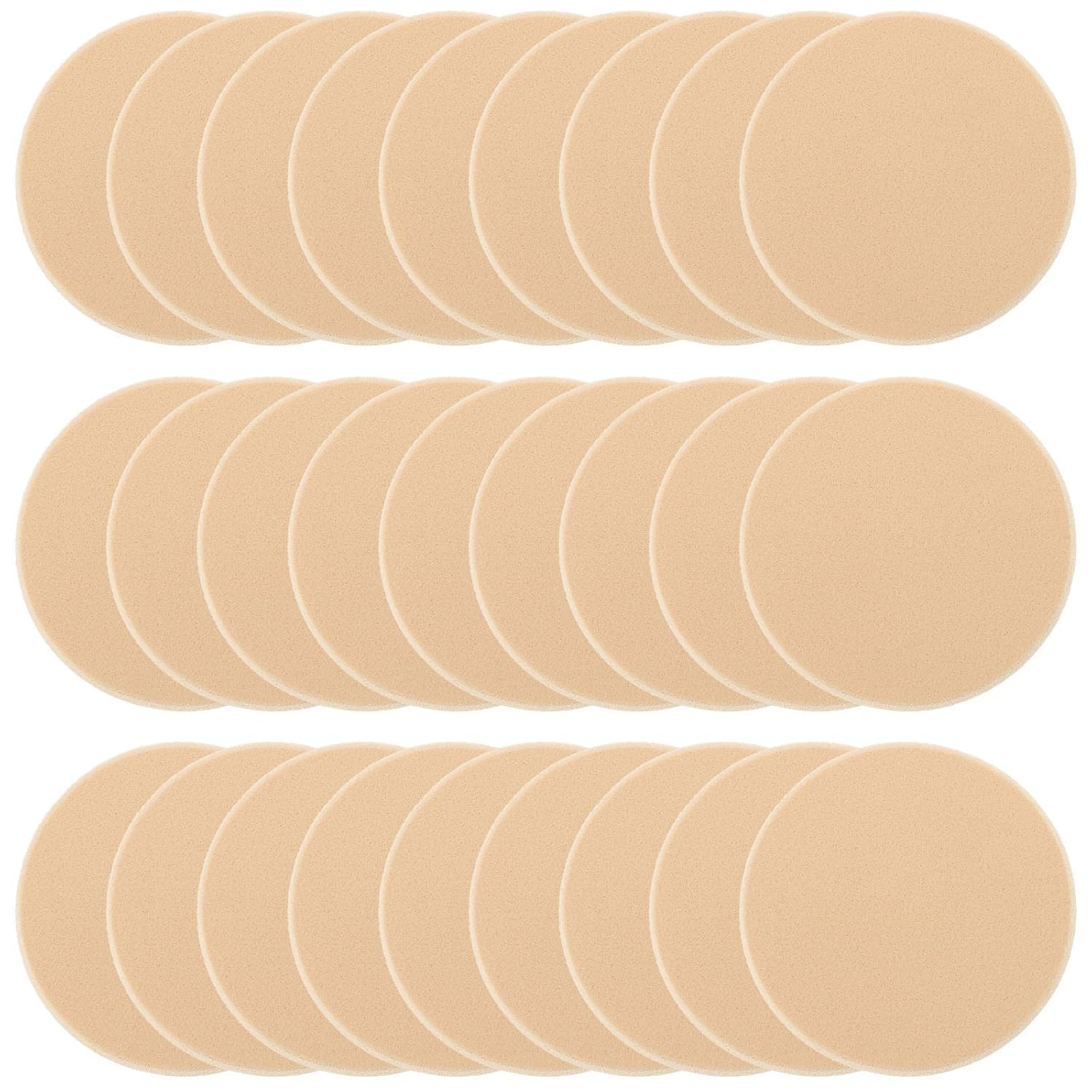 25 Pcs Women's Round Soft Makeup Beauty Eye Face Foundation Blender Facial Smooth Powder Puff Cosmetics Blush Applicators Sponges Use for Dry and Wet-GlimoraGlow