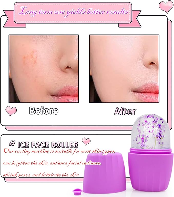 Ice Facial Cube Facial Beauty Ice Roller Skin Care Tools Ice Roller for Face and Eye Silicone Ice Mold for Face Beauty Ice Face Roller-GlimoraGlow