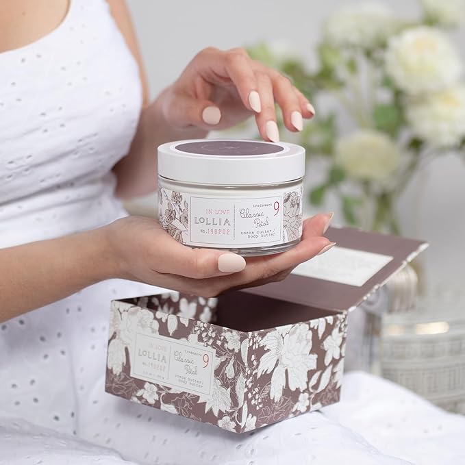LOLLIA In Love Body Butter, 5.5 oz. - Classic Petal Fragrance - Shea Butter & Cocoa Butter, Body Lotion for Women, Hydrating & Smooth Body Moisturizer-GlimoraGlow