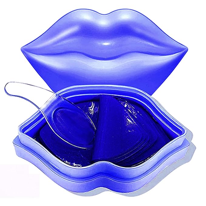 20Pcs Moisturizing Lip Mask, Lip Sleep Mask Reduces Lip Lines and Restores Moisture, Lip Mask Effectively Nourishes the Lip Skin, Gel Treatment Lip Masks Plumping Lips Mask Lip Care Products (Purple)-GlimoraGlow