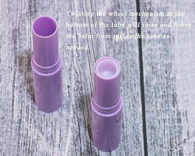 0.14oz Empty Flavored Lip Balm Container Tubes Plastic Homemade Moisturizing Lip Stick with Caps Bulk Fit for Women Adult DIY Making Supplies, 25 Count (Purple)-GlimoraGlow