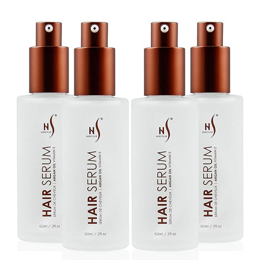 HerStyler Serum, 4 Pack - Hair Styling Agent with Argan Oil for Dry, Damaged Hair - Frizz Control Serum for Straightening, Shine, Trendy Tresses-GlimoraGlow