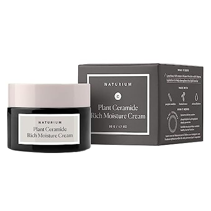 Naturium Plant Ceramide Rich Moisture Cream, Hydrating & Anti-Aging Skincare, 1.7 oz-GlimoraGlow
