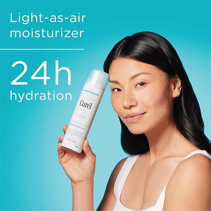 Curel Japanese Skin Care Deep Moisture Spray, Spray on Moisturizer for Dry Skin, Face Hydrating spray with Ceramides, 5 Oz-GlimoraGlow