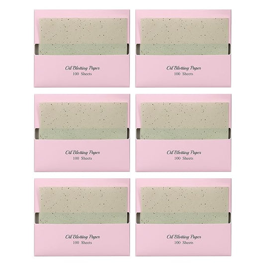 [600 Counts Refills Only] Green Tea Natural Oil Blotting Sheets for Face with Mirror Case and Refills-GlimoraGlow