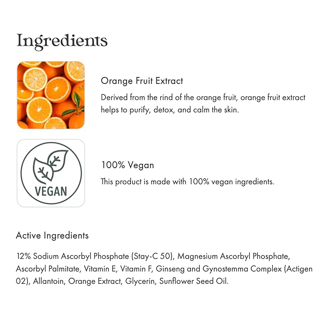 emerginC 12% Vitamin C Facial Serum - Extra Strength Micro-Encapsulated Spheres to Help Address Visible Signs of Aging + Dark Spot (1 Ounce, 30 ml)-GlimoraGlow