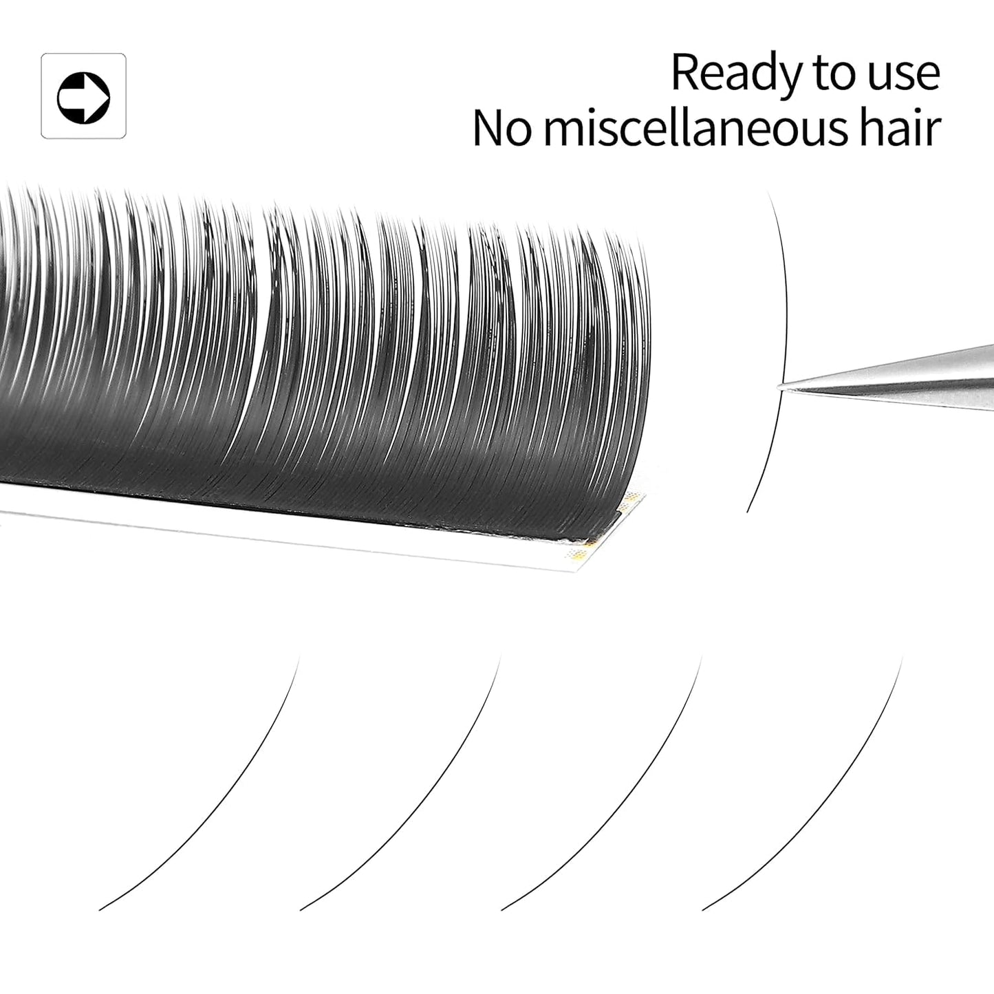 Lash Extensions Supplies Eyelash Extensions 0.05/0.07/0.15mm Thickness Classic Lashes C/D Curl 11mm individual lashes Matte Black Volume Lashes Soft Professional Use(0.05-D,11mm)-GlimoraGlow