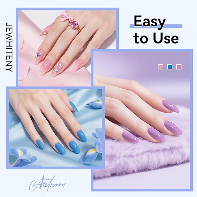 JEWHITENY 28 Colors Poly Nail Gel Set - 15ml Nude Pink Brown Black Grey Blue Yellow Tones for French Manicure DIY Nail Art Salon & Home Use Holiday Gift-GlimoraGlow