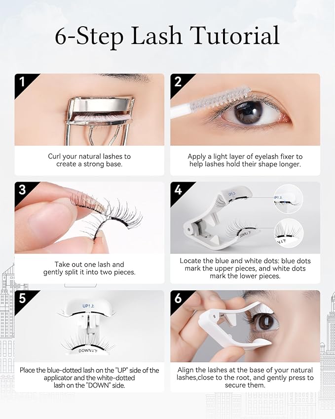 Soft Magnetic Eyelashes Kit with Applicator, No.14 Frost Black, Reusable Glue-free Wispy Magnetic Lashes, Cruelty-free False Lashes, Waterproof, Lightweight, Suit for Heavy Makeup-GlimoraGlow