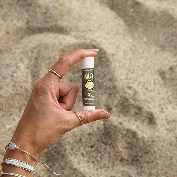 Sun Bum SPF 30 Sunscreen Lip Balm | Vegan and Cruelty Free Broad Spectrum UVA/UVB Lip Care with Aloe and Vitamin E for Moisturized Lips | Coconut Flavor |.15 oz-GlimoraGlow