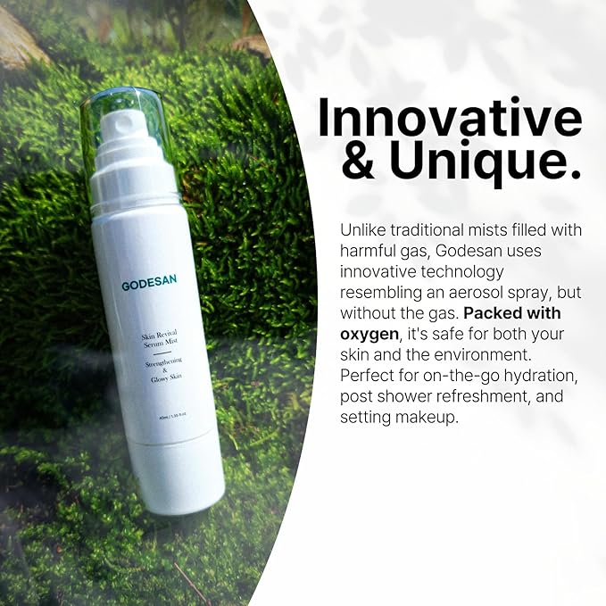 Skin Revival Serum Mist 1.35fl oz - Hydrating Facial Mist, Glowy Skin, Vegan, Sets Makeup, All Skin Type-GlimoraGlow