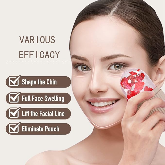 XHJRI Ice Face Roller Massager,Ice Cube Roller for Face, Eyes and Neck Naturally Conditioning and Skin Care,De-Puff Eye Bags,Reduce Migraine Pain,Reusable Massage Silicone Ice Mold (Coffee)-GlimoraGlow