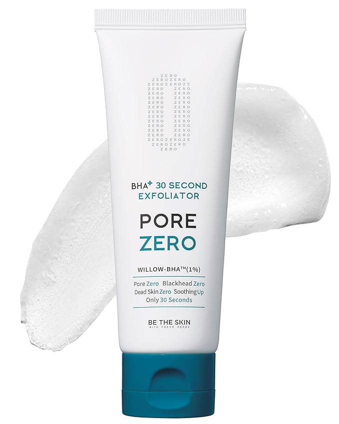 BHA+ Pore Zero 30 Second Exfoliator - Pore Erasing Face Peeling Gel with Salicylic Acid, Aloe Vera - Removes Dead Skin & Sebum - Glass Clear Skin, Korean Skincare, 3.38oz.-GlimoraGlow