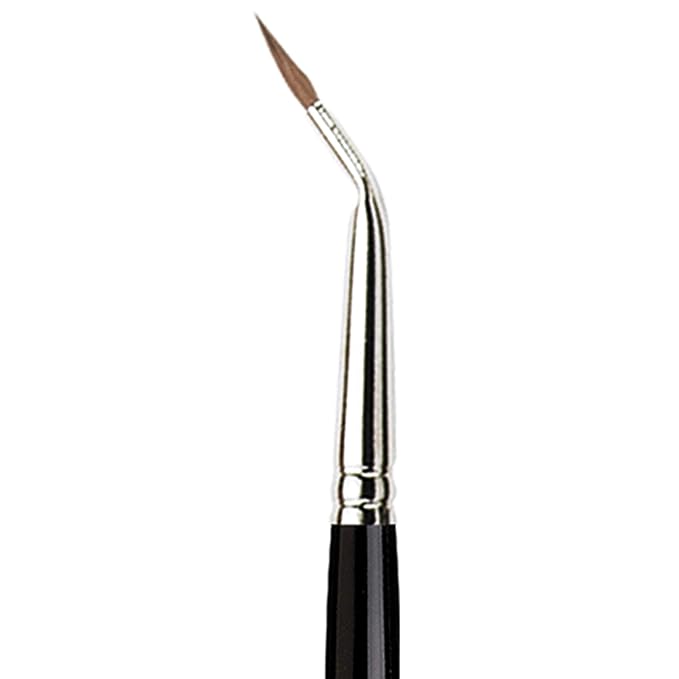 da Vinci Cosmetics Series 4634 Classic Eyeliner Brush, Bent Pointed Russian Red Sable, 20.4 Gram-GlimoraGlow