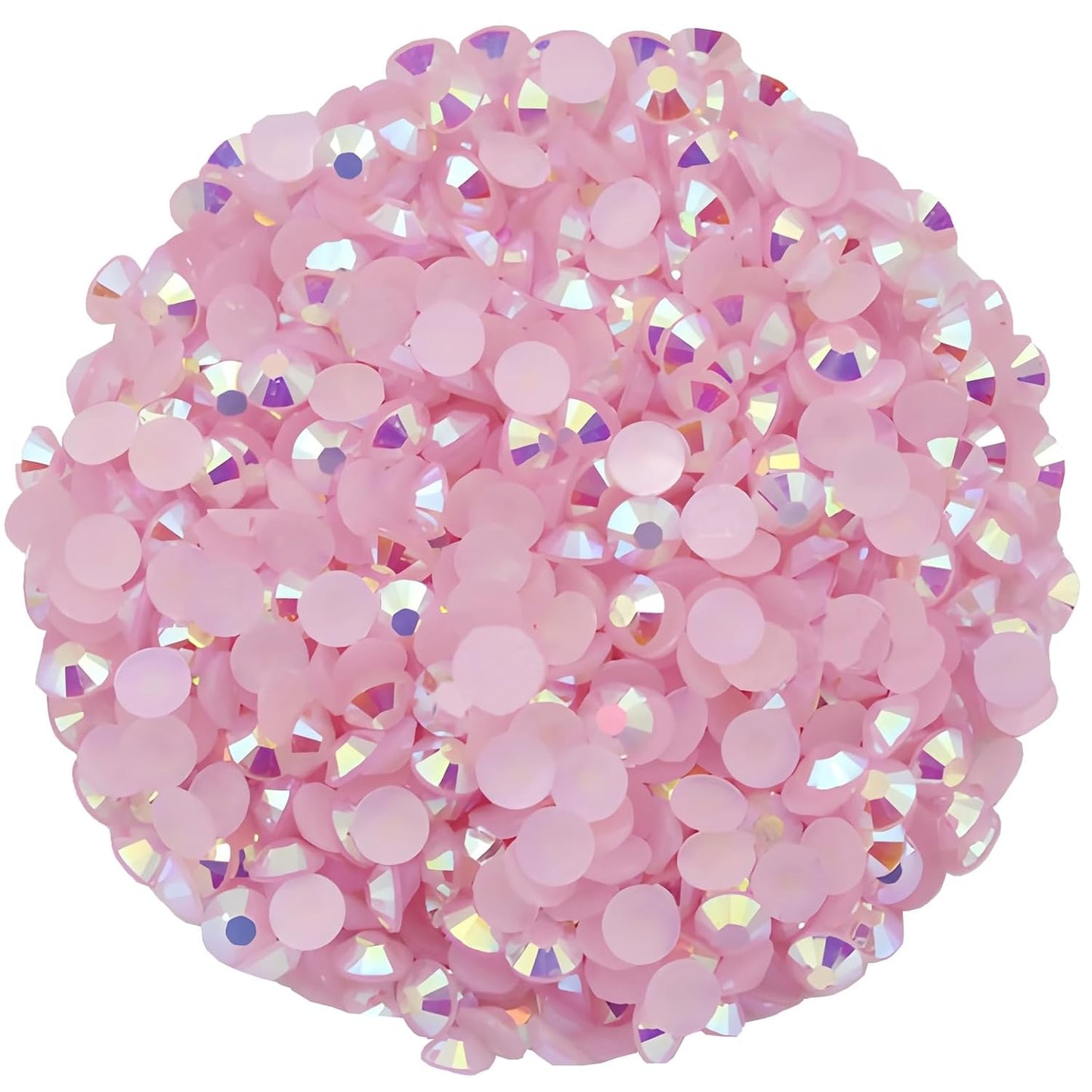 1440 Pcs SS20 5mm Flatback Rhinestones for Nails Art Crafts Glitter Round Shine Gems AB Crystals DIY Clothes Shoes （Light Pink AB）-GlimoraGlow