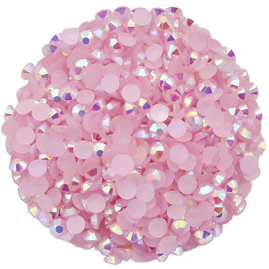 1440 Pcs SS20 5mm Flatback Rhinestones for Nails Art Crafts Glitter Round Shine Gems AB Crystals DIY Clothes Shoes （Light Pink AB）-GlimoraGlow