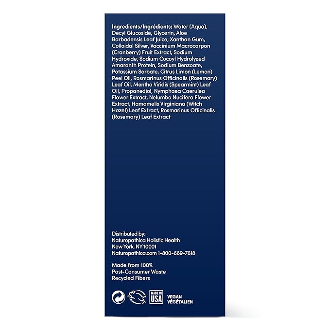 Naturopathica Colloidal Silver and Salicylic Acid Acne Clearing Cleanser, Reduce Blemishes and Acne Scars, Clarifying Face Wash for Men and Women, 5 fl oz-GlimoraGlow